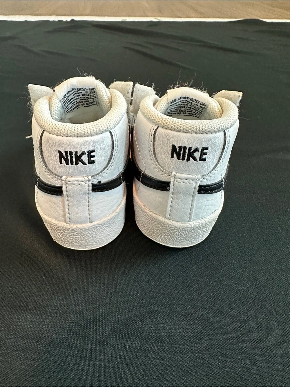 Nike Blazer Kids White Sneakers with Red Swoosh